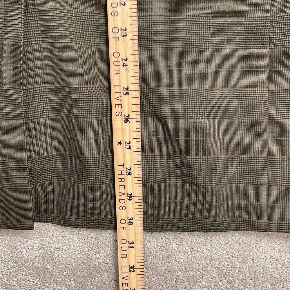 Jos. A‎ Bank Suit Men 43R 36W 28L Brown Plaid Wool Classic Fit Career Wool 2pc